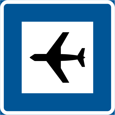 Skylt för flygplats